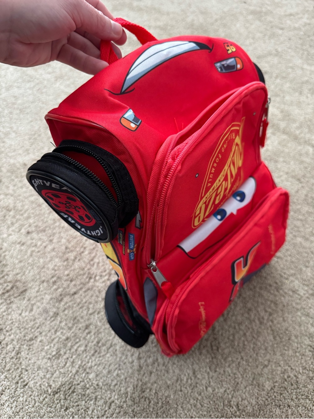Rust-eze Lightning McQueen Red Backpack - Picture 4 of 4